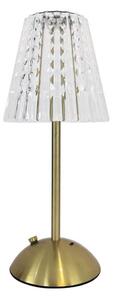 Lampă LED tactilă reîncărcabilă dimabilă de masă ELBA LED/1,6W/800 mAh auriu/transparent