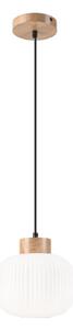 Lustră pe cablu HARMONY 1xE27/15W/230V d. 20 cm alb/stejar
