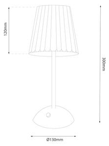 Lampă LED tactilă reîncărcabilă dimabilă de masă ELBA LED/1,6W/800 mAh auriu/transparent