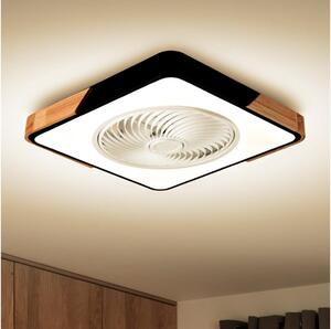 Brilagi LED lampă cu ventilator, 30W, 230V, 3000-6500K, negru/stejar + DO