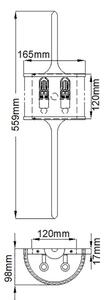 Aplică LED pentru baie MONA 2xG9/3,5W/230V IP44 Elstead KL-MONA-S-PC