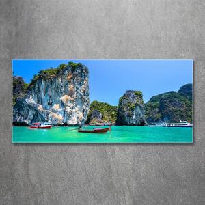 Fotografie imprimată pe sticlă barci Thailanda