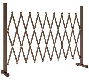 Outsunny Trellis Extensibil Freestanding Gard Mobil Pliabil, Panou Ecran Grădină Aluminiu, 250x103,5cm, Cafea Închis | Aosom Romania