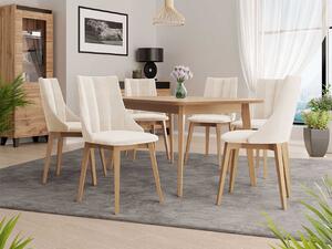 Set sufragerie (pentru 6 persoane) Biano 7 (crem + natural). 1121905