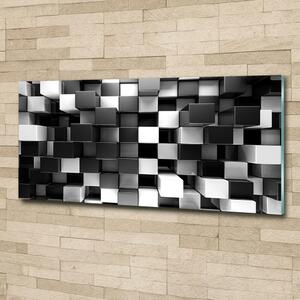 Tablou Printat Pe Sticlă cuburi de abstractizare