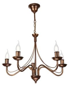 Candelabru pe lanț ANTON 5xE14/15W/230V bronz
