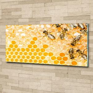 Tablou pe pe sticlă albinele lucrătoare