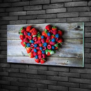 Tablou sticlă Inima de fructe