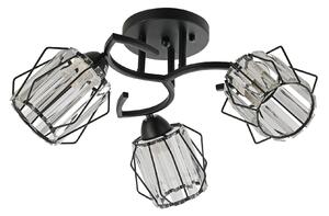Lustra Klausen Spin PL3 Negru 54x54x24cm Corp Iluminat Elegant 3xE27 pentru Living sau Dormitor Design Clasic Modern din Metal si Sticla Calitativa