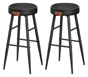 Set 2 scaune de bar inalte , design modern , negru