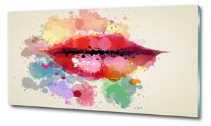 Tablou din Sticlă buzele colorate