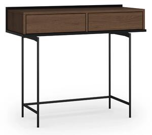 Masa toaletă Zenar 100 cm cu sertare - nuc elegant / negru
