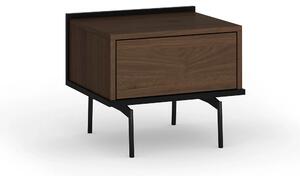 Noptieră Zenar cu sertar 50 cm - nuc elegant / negru