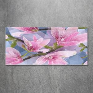 Imagine de sticlă magnolie roz