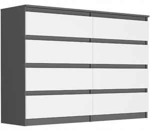 Comodă Ronnua (antracit + alb). Promo -15%. 1151492