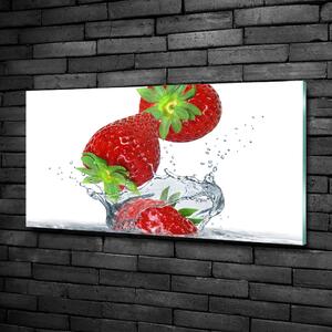 Fotografie imprimată pe sticlă care se încadrează căpșuni