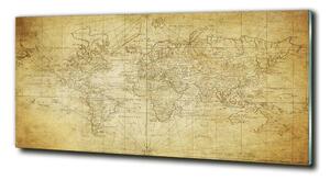 Tablou din Sticlă harta lumii vechi