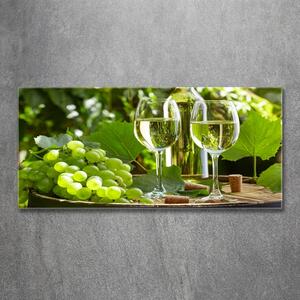 Tablou din Sticlă Vin alb și fructe