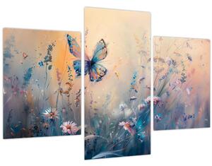Tablou - Pajiște cu Fluture II (90x60 cm)