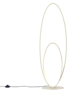 Lampă de podea de design bej, incl. LED, cu dimmer în 3 trepte - Boomerang