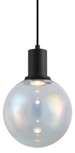 Lampă suspendată de design neagră cu sticlă curcubeu 20cm - Mallon