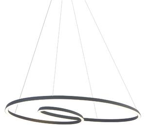 Lampă suspendată scandinavă neagră 110cm incl. LED cu 3 trepte de intensitate luminoasă - Circuit