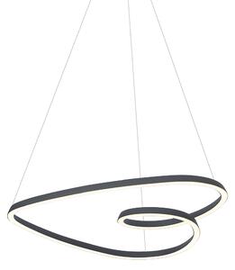 Lampa suspendată scandinavă neagră 72cm incl. LED cu 3 trepte de intensitate luminoasă - Circuit