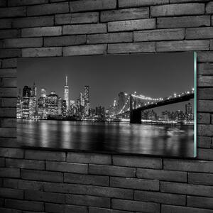 Tablou din Sticlă Manhattan pe timp de noapte