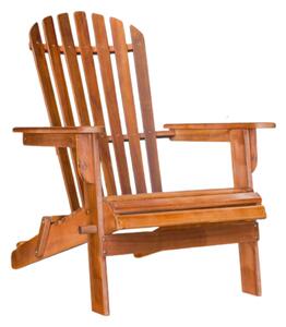 Șezlong de grădină ADIRONDACK, rabatabil, 69x84x94cm, natur maro Casaria