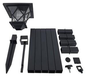 Lampă LED solară de exterior 3 în 1 LED/1,2V 200 mAh IP44 negru