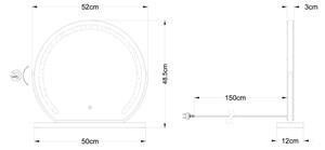 Oglindă LED dimabilă cu funcție de retroilumianre Globo 84038 RIVAS LED/10W/230V 12x48,5 cm