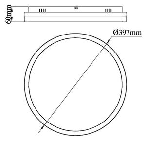 Plafonieră LED Globo 67179D DELLA LED/40W/230V d. 39,7 cm