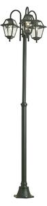 Felinar clasic de exterior verde închis 235cm 3 lumini IP44 - Berta