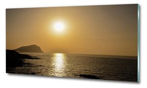 Fotografie imprimată pe sticlă Apus de soare pe mare