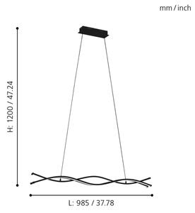 Lustră LED pe cablu LASANA LED/36W/230V Eglo 99317