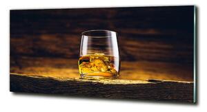 Tablou sticlă Bourbon într-un pahar