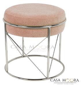 TABURET BOUCLE ROSE ARGINTIU