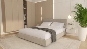 Cearceaf de pat cu elastic Microfibra 160x200cm +2 Fete Perna Alb