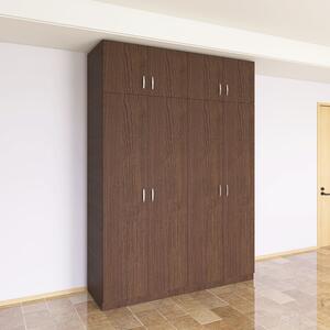 Dulap Dormitor cu Suprapozabil, H240 x L160 x A50, Culoare WENGE, Pal18mm