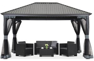 Foișor metalic Sardinia Premium 3x6 Garden Point antracit