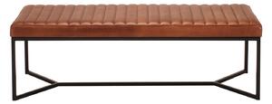 Bancă din piele Nomad Ribbed Space X IndigoBlue / 90 cm