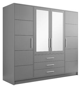Dulap Dortivu, Argint, Grafit, 200x196x58cm, 174 kg, Uși dulap: Cu balamale, Numărul de rafturi: 8, Numărul de rafturi: 8