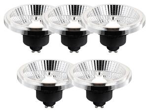Set de 5 lămpi LED GU10 cu 3 trepte de intensitate luminoasă în Kelvin AR111 10W 800 lm 2700 - 3700K