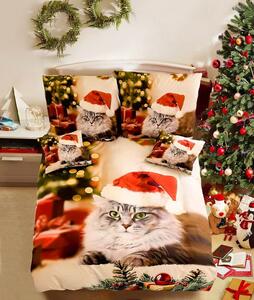 Lenjerie de pat 3D din bumbac MAGIC PAWS colorata + fata de perna 40x50 cm gratuita Dimensiune lenjerie de pat: 70 x 90 cm | 140 x 200 cm