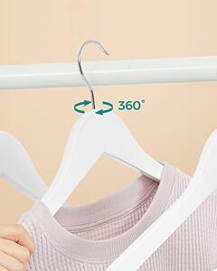 Set umerașe de 20buc, cu suport pantaloni, suprafata antiderapanta alba