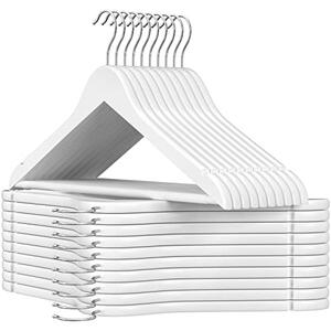 Set umerașe de 20buc, cu suport pantaloni, suprafata antiderapanta alba