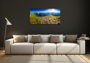 Fotografie imprimată pe sticlă Panorama de munte