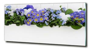 Imagine de sticlă flori albastre