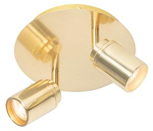 Spotlight modern pentru baie din alamă cu 2 lumini IP44 - Ducha