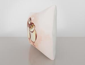 Față de pernă cu amestec din bumbac Vitaus Owls, 43 x 43 cm